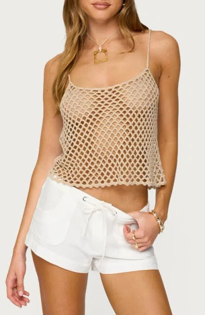 Edikted Florenza Open Crochet Tank Top