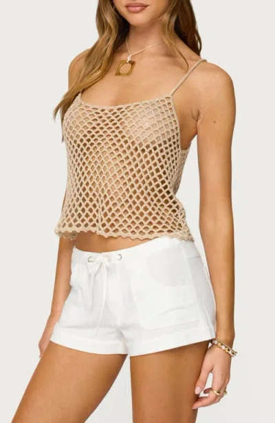 Edikted Florenza Open Crochet Tank Top