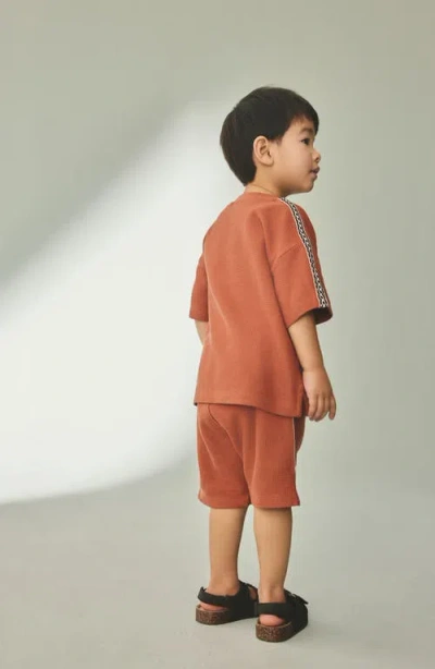 Next Kids' Palm Pocket T-shirt & Drawstring Shorts Set In Red