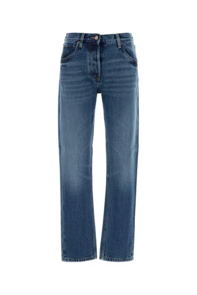 Prada Slim Fit Denim Jeans With Five Pockets In Blue