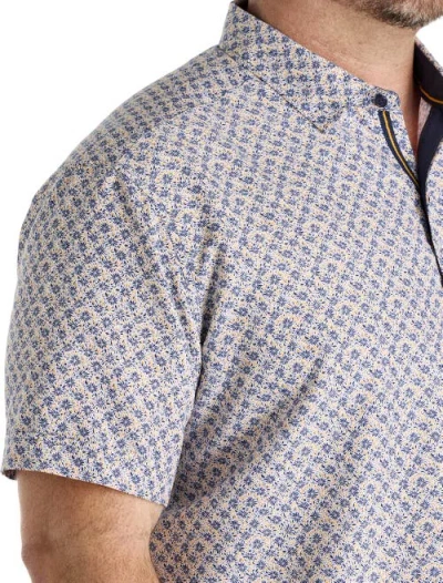 Synrgy By Dxl Big & Tall Microfiber Floral Sport Shirt