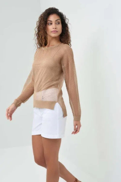 Anatomie Emma Open Knit Pullover Top