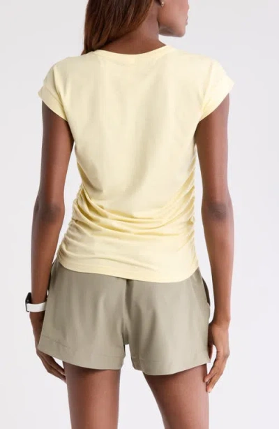 Zella Breezy Ruched Top In Yellow