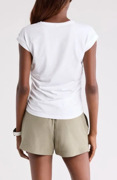 Zella Breezy Ruched Top In White