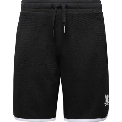Psycho Bunny Kids' Nico Mesh Shorts In Black