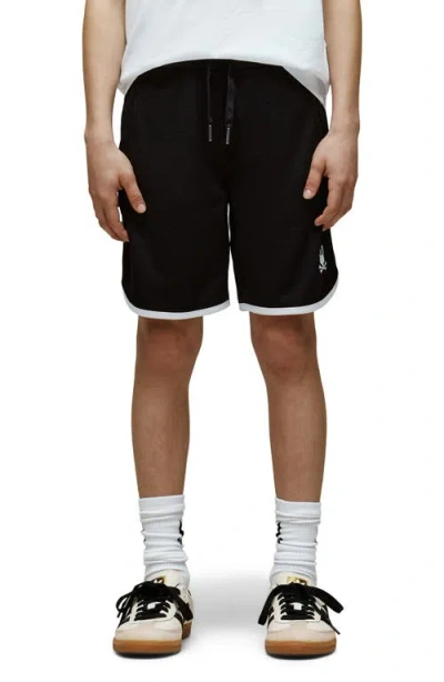 Psycho Bunny Kids' Nico Mesh Shorts In Black