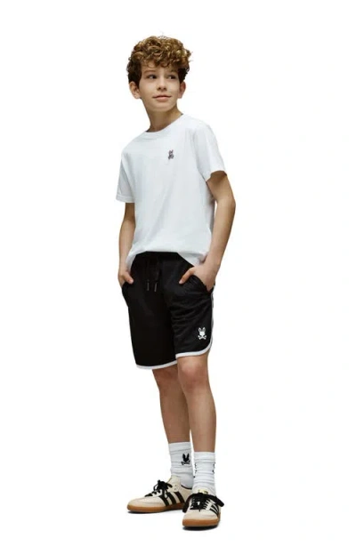 Psycho Bunny Kids' Nico Mesh Shorts In Black