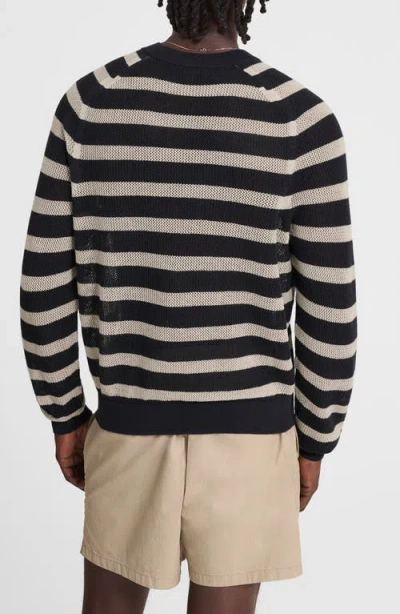 Madewell Mesh-knit Crewneck Sweater In Black