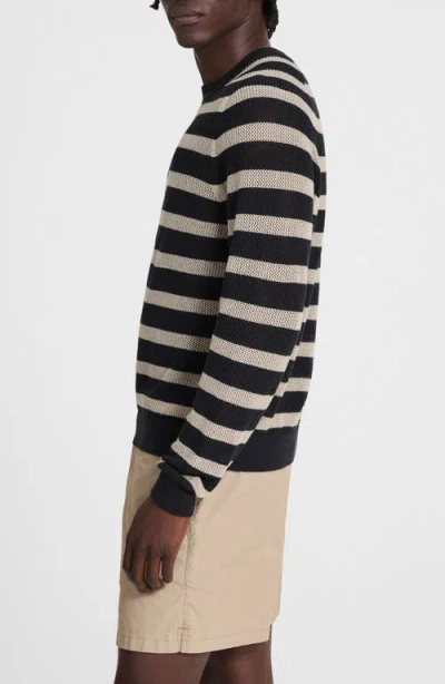 Madewell Mesh-knit Crewneck Sweater In Black