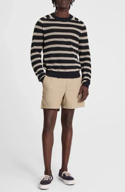 Madewell Mesh-knit Crewneck Sweater In Black