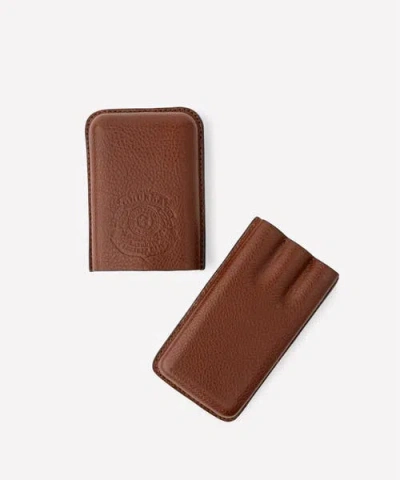 Ghurka Triple Cigar Case No. 237 In Brown