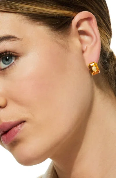 Kurt Geiger London Eagle's Head Emerald Cut Crystal Stud Earrings