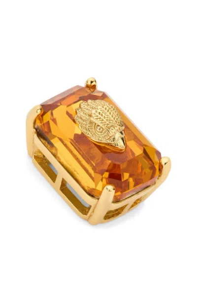 Kurt Geiger London Eagle's Head Emerald Cut Crystal Stud Earrings