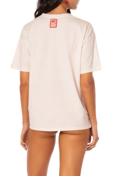 Maaji Cherry Coke Graphic Cover-up T-shirt In White