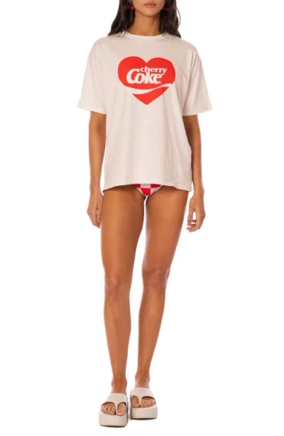 Maaji Cherry Coke Graphic Cover-up T-shirt In White