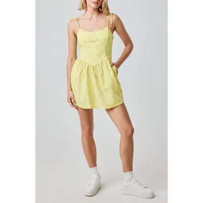 Florence By Mills Lace Trim Tie Strap Minidress