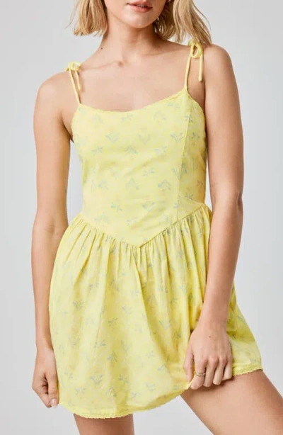 Florence By Mills Lace Trim Tie Strap Minidress