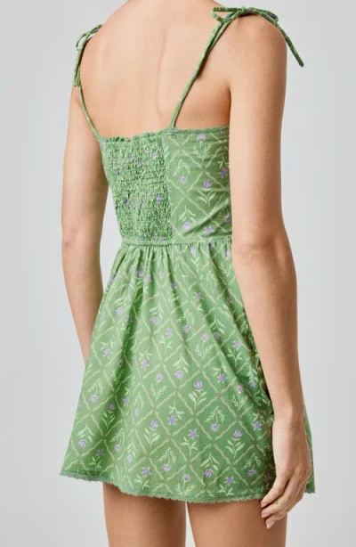 Florence By Mills Lace Trim Tie Strap Minidress