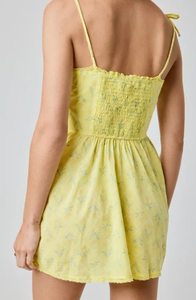 Florence By Mills Lace Trim Tie Strap Minidress