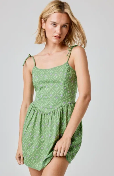 Florence By Mills Lace Trim Tie Strap Minidress