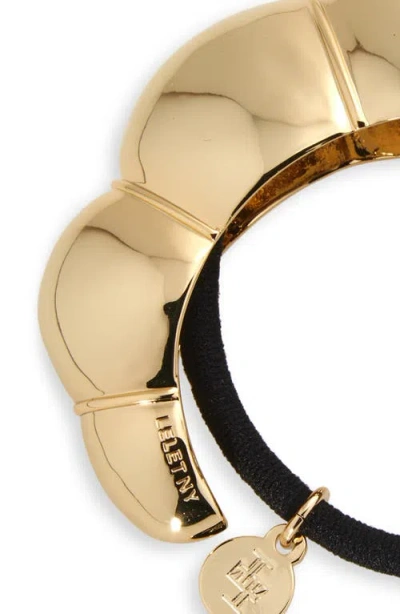 Lelet Ny Glossy Croissant Ponytail Cuff In Gold