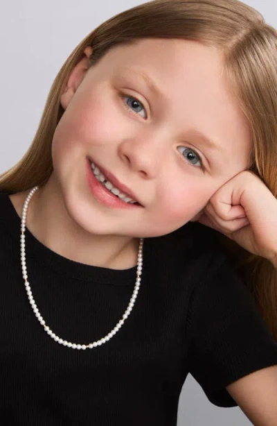 Lagos Kinder Pearl Necklace With 18k Gold Cavier Beaded Accents
