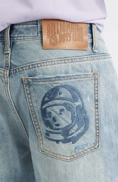 Billionaire Boys Club Bb Cadet Distressed Cutoff Denim Shorts In Blue