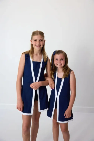 Courtside Kids Girls Tennis Skort Dress In Blue
