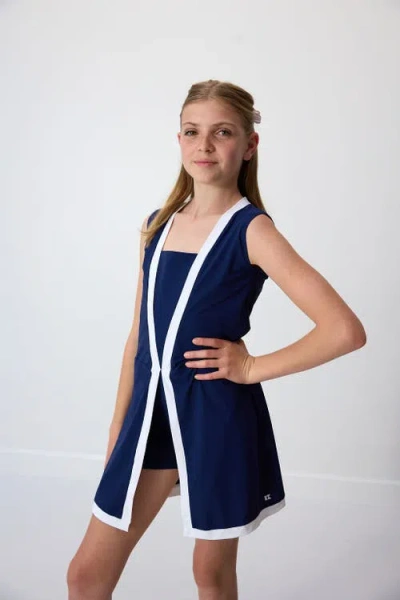 Courtside Kids Girls Tennis Skort Dress In Blue