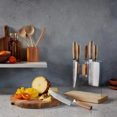 Cuisine::pro ® Cuisinepro® Damashiro® Emperor Hikari Knife Block 7 Piece Ash In Neutral