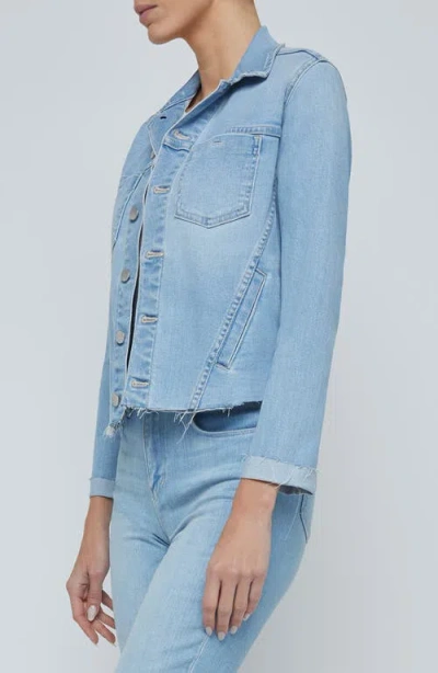 L Agence Janelle Cut-off Denim Jacket