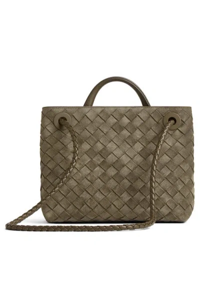 Bottega Veneta Small Andiamo Intrecciato Suede Shoulder Bag