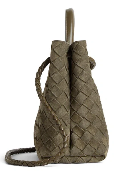 Bottega Veneta Small Andiamo Intrecciato Suede Shoulder Bag