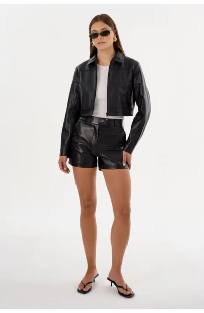 Lamarque Kaldie Recycled Leather Fitted Shorts