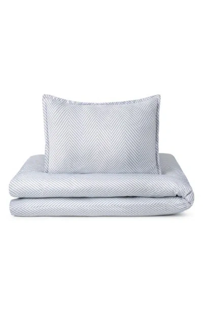 Domani Home Leze Blue 3 Piece Crib Duvet Set In Pouch