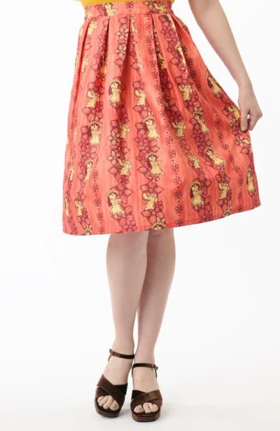 Unique Vintage Jayne Swing Skirt In Multi