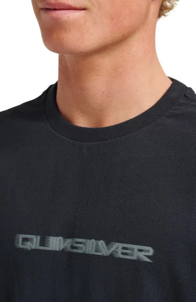 Quiksilver High Speed Blur Oversize Cotton Graphic T-shirt In Black