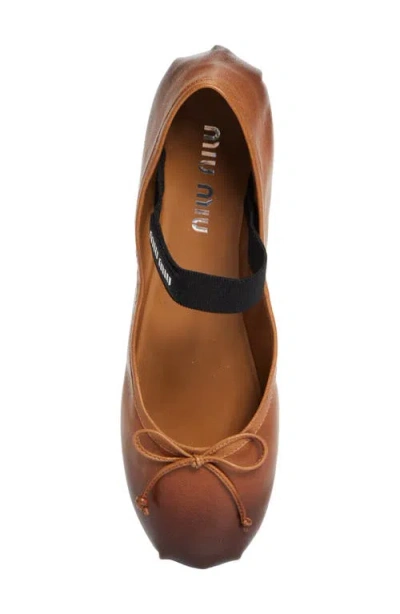 Miu Miu Ballerina Logo Band Flat