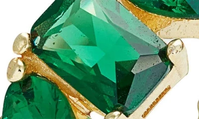 Shymi Heart & Emerald Cubic Zirconia Eternity Ring