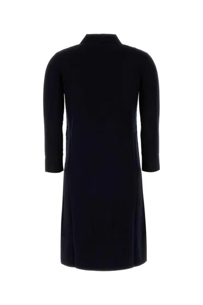 Max Mara Midnight Blue Viscose Blend Dress In Black