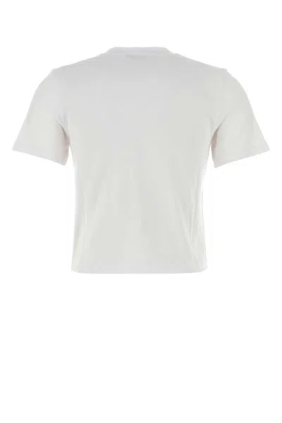 Jw Anderson Mens White Anchor-embroidery Crop Cotton-jersey T-shirt In Neutral