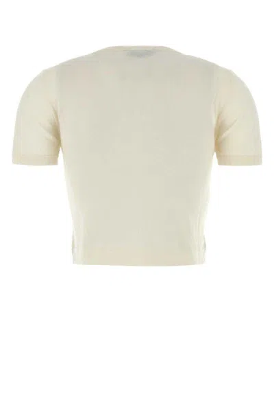 Prada Women Ivory Cashmere Sweater In White