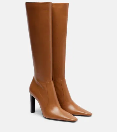 Saint Laurent Francoise 95 Leather Knee-high Boots