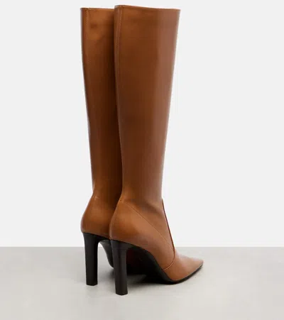 Saint Laurent Francoise 95 Leather Knee-high Boots