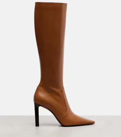 Saint Laurent Francoise 95 Leather Knee-high Boots