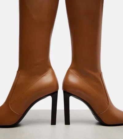 Saint Laurent Francoise 95 Leather Knee-high Boots