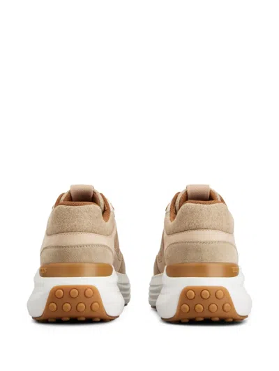 Tod's Panelled Sneakers In Brown