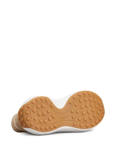 Tod's Panelled Sneakers In Brown