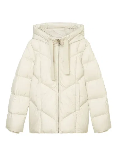 Marc O'polo Quilted Hooded Jacket In Neutral