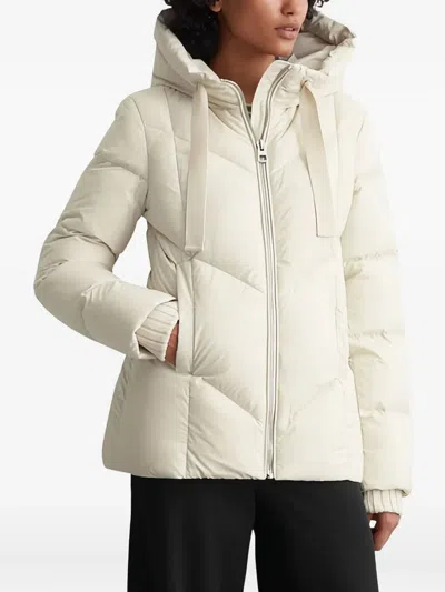 Marc O'polo Quilted Hooded Jacket In Neutral